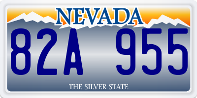 NV license plate 82A955