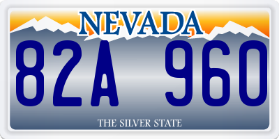 NV license plate 82A960