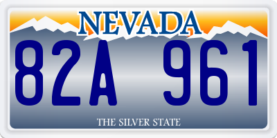NV license plate 82A961