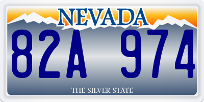 NV license plate 82A974