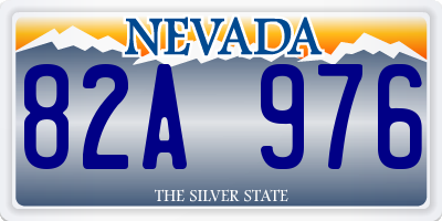 NV license plate 82A976