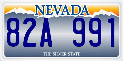 NV license plate 82A991