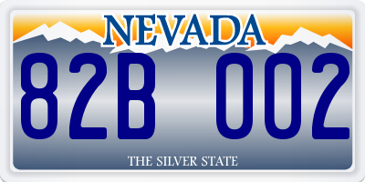 NV license plate 82B002