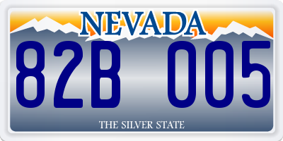 NV license plate 82B005