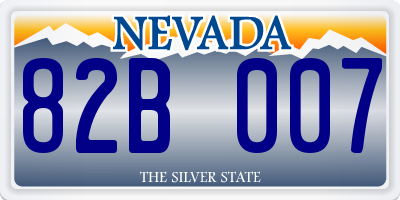 NV license plate 82B007