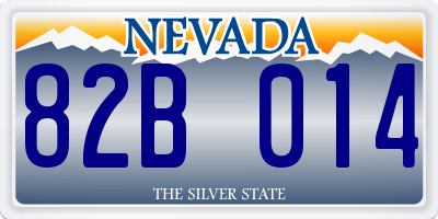 NV license plate 82B014