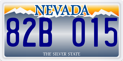 NV license plate 82B015