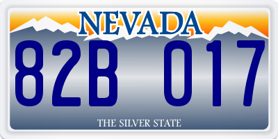 NV license plate 82B017