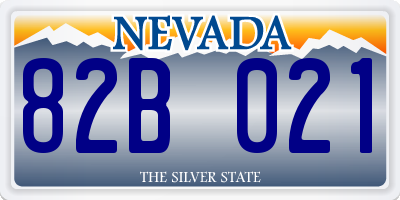 NV license plate 82B021