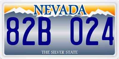NV license plate 82B024