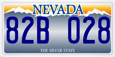 NV license plate 82B028