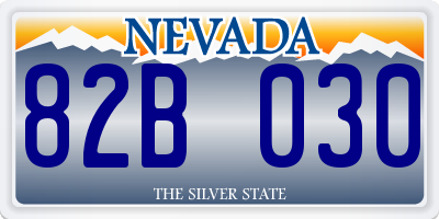 NV license plate 82B030