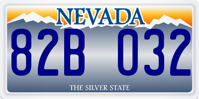 NV license plate 82B032
