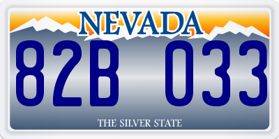 NV license plate 82B033