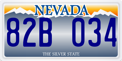 NV license plate 82B034