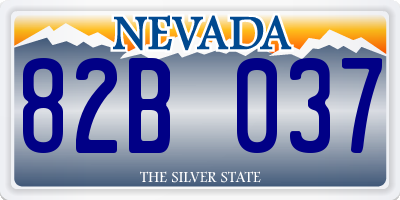 NV license plate 82B037