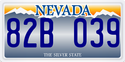 NV license plate 82B039