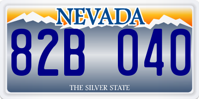 NV license plate 82B040