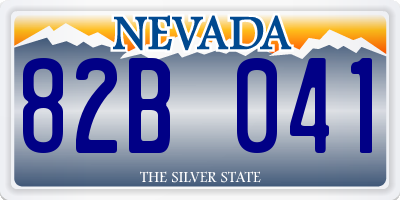 NV license plate 82B041