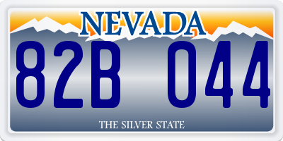 NV license plate 82B044