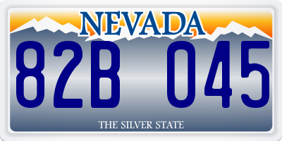 NV license plate 82B045