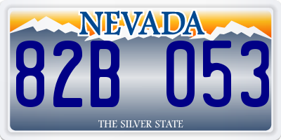 NV license plate 82B053