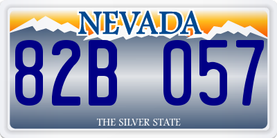 NV license plate 82B057