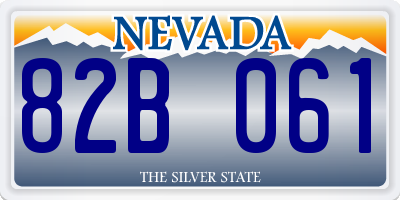 NV license plate 82B061