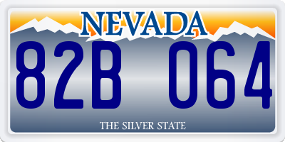 NV license plate 82B064