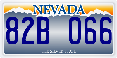 NV license plate 82B066