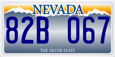 NV license plate 82B067