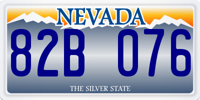 NV license plate 82B076