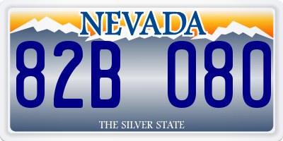 NV license plate 82B080