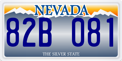 NV license plate 82B081