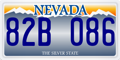 NV license plate 82B086