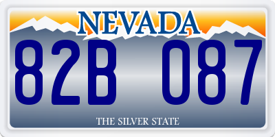 NV license plate 82B087