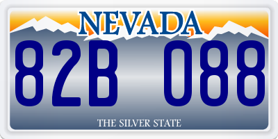 NV license plate 82B088