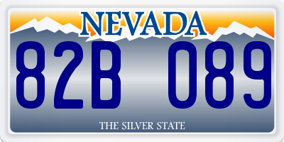 NV license plate 82B089