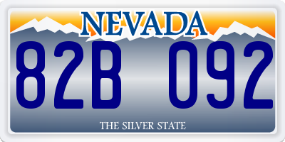 NV license plate 82B092