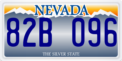 NV license plate 82B096