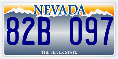 NV license plate 82B097