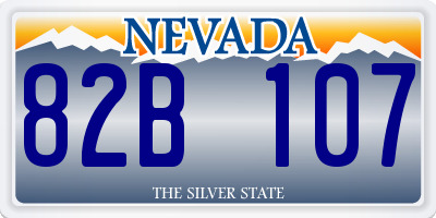 NV license plate 82B107