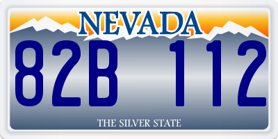 NV license plate 82B112