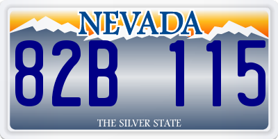 NV license plate 82B115