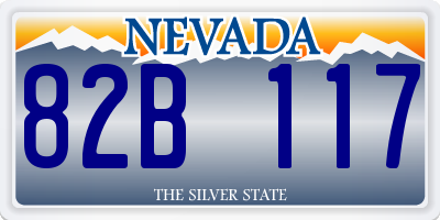 NV license plate 82B117