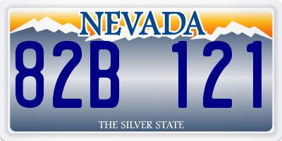 NV license plate 82B121
