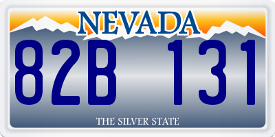 NV license plate 82B131