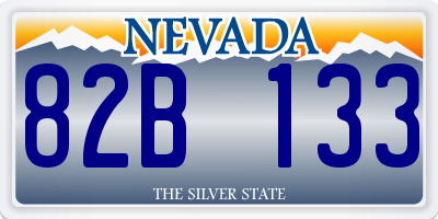 NV license plate 82B133