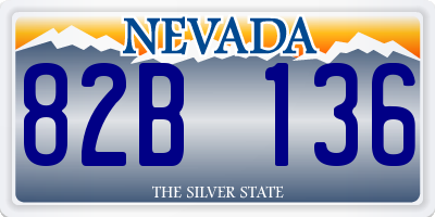 NV license plate 82B136