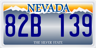 NV license plate 82B139